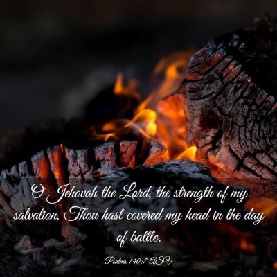 Picture 03 - Psalms 140:7 ASV - O Jehovah the Lord, the strength of my salvation, - Bible Verse Picture