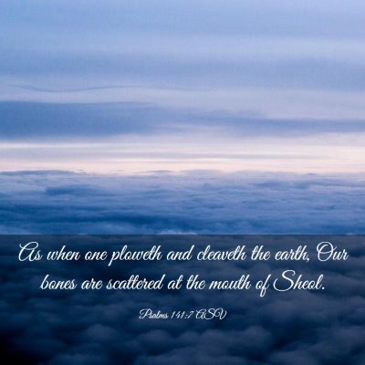 Picture 03 - Psalms 141:7 ASV - As when one ploweth and cleaveth the earth, Our - Bible Verse Picture