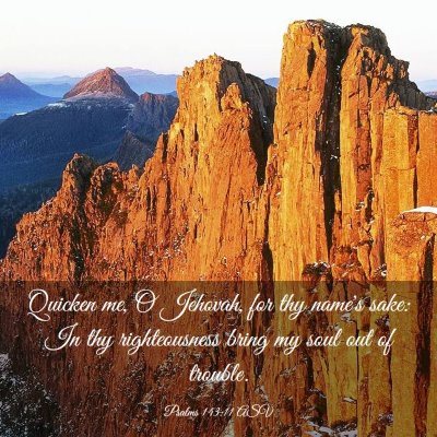 Picture 03 - Psalms 143:11 ASV - Quicken me, O Jehovah, for thy name's sake: In - Bible Verse Picture