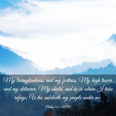 Picture 03 - Psalms 144:2 ASV - My lovingkindness, and my fortress, My high - Bible Verse Picture