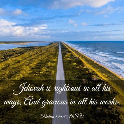 Picture 03 - Psalms 145:17 ASV - Jehovah is righteous in all his ways, And - Bible Verse Picture