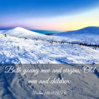 Picture 03 - Psalms 148:12 ASV - Both young men and virgins; Old men and - Bible Verse Picture