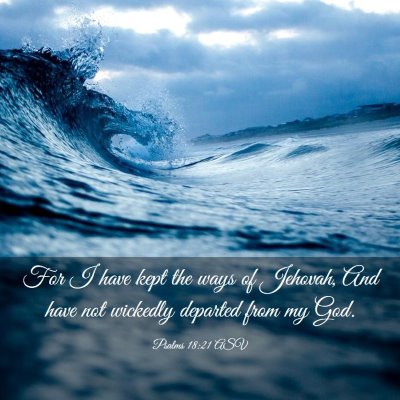 Picture 03 - Psalms 18:21 ASV - For I have kept the ways of Jehovah, And have not - Bible Verse Picture