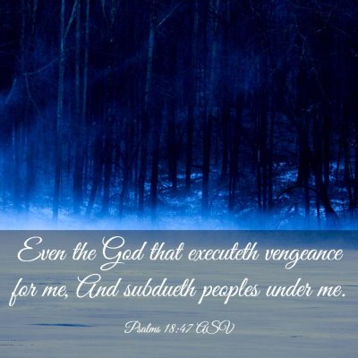 Picture 03 - Psalms 18:47 ASV - Even the God that executeth vengeance for me, And - Bible Verse Picture