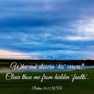 Picture 03 - Psalms 19:12 ASV - Who can discern `his' errors? Clear thou me from - Bible Verse Picture