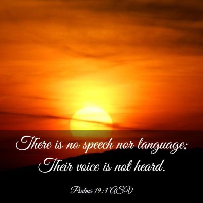 Picture 03 - Psalms 19:3 ASV - There is no speech nor language; Their voice is - Bible Verse Picture