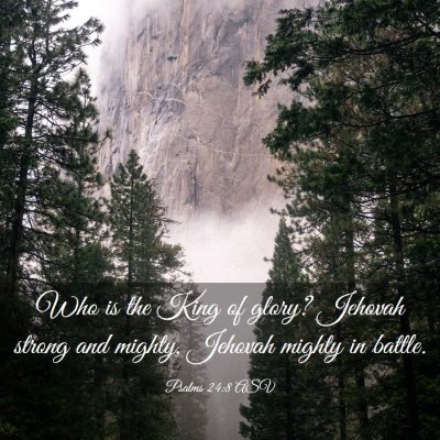 Picture 03 - Psalms 24:8 ASV - Who is the King of glory? Jehovah strong and - Bible Verse Picture