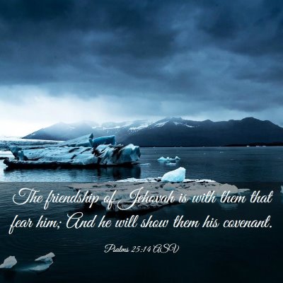 Picture 03 - Psalms 25:14 ASV - The friendship of Jehovah is with them that fear - Bible Verse Picture