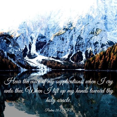 Picture 03 - Psalms 28:2 ASV - Hear the voice of my supplications, when I cry - Bible Verse Picture