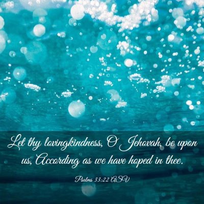 Picture 03 - Psalms 33:22 ASV - Let thy lovingkindness, O Jehovah, be upon us, - Bible Verse Picture