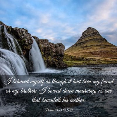 Picture 03 - Psalms 35:14 ASV - I behaved myself as though it had been my friend - Bible Verse Picture