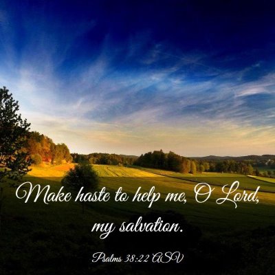 Picture 03 - Psalms 38:22 ASV - Make haste to help me, O Lord, my - Bible Verse Picture