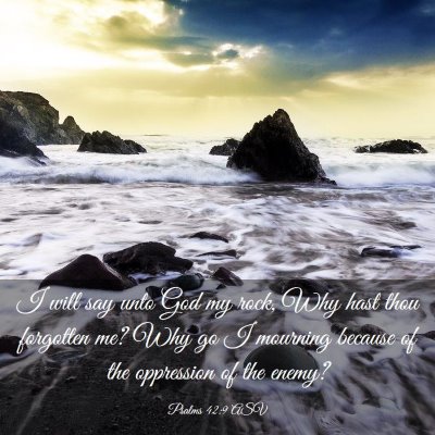 Picture 03 - Psalms 42:9 ASV - I will say unto God my rock, Why hast thou - Bible Verse Picture