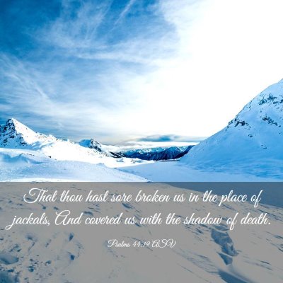 Picture 03 - Psalms 44:19 ASV - That thou hast sore broken us in the place of - Bible Verse Picture