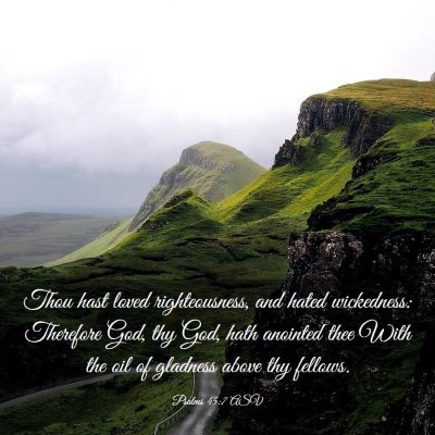 Picture 03 - Psalms 45:7 ASV - Thou hast loved righteousness, and hated - Bible Verse Picture