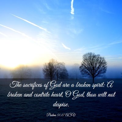 Picture 03 - Psalms 51:17 ASV - The sacrifices of God are a broken spirit: A - Bible Verse Picture
