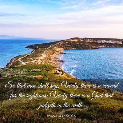 Picture 03 - Psalms 58:11 ASV - So that men shall say, Verily there is a reward - Bible Verse Picture