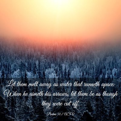 Picture 03 - Psalms 58:7 ASV - Let them melt away as water that runneth apace: - Bible Verse Picture