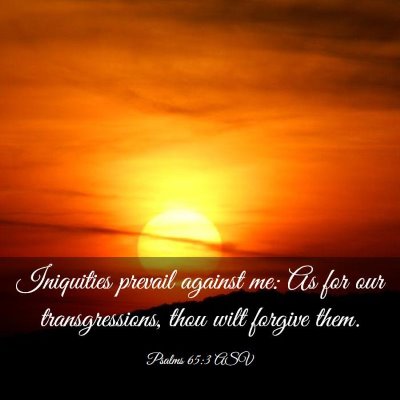 Picture 03 - Psalms 65:3 ASV - Iniquities prevail against me: As for our - Bible Verse Picture