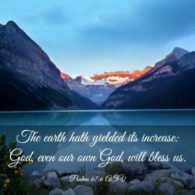 Picture 03 - Psalms 67:6 ASV - The earth hath yielded its increase: God, even - Bible Verse Picture