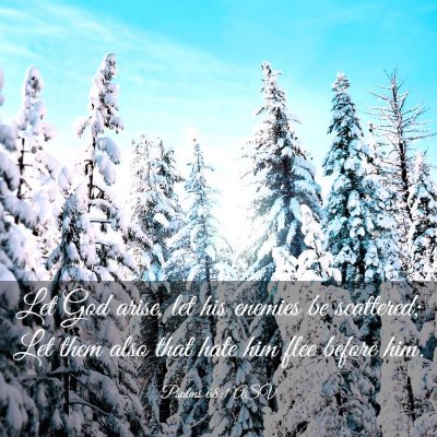 Picture 03 - Psalms 68:1 ASV - Let God arise, let his enemies be scattered; Let - Bible Verse Picture