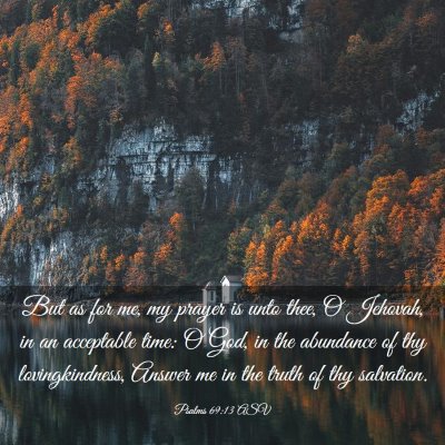 Picture 03 - Psalms 69:13 ASV - But as for me, my prayer is unto thee, O Jehovah, - Bible Verse Picture