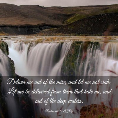 Picture 03 - Psalms 69:14 ASV - Deliver me out of the mire, and let me not sink: - Bible Verse Picture