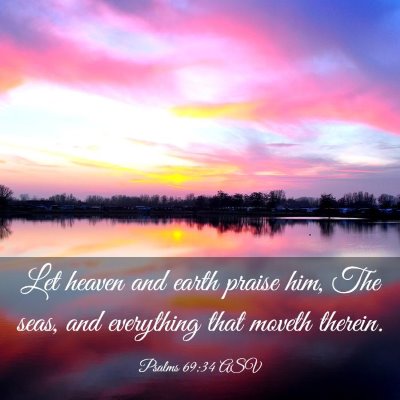 Picture 03 - Psalms 69:34 ASV - Let heaven and earth praise him, The seas, and - Bible Verse Picture