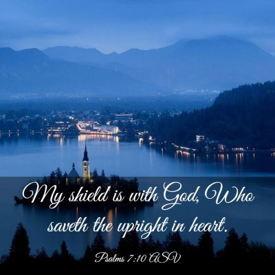 Picture 03 - Psalms 7:10 ASV - My shield is with God, Who saveth the upright in - Bible Verse Picture