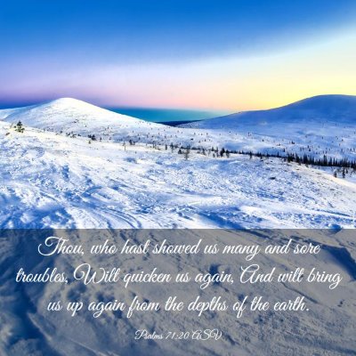 Picture 03 - Psalms 71:20 ASV - Thou, who hast showed us many and sore troubles, - Bible Verse Picture