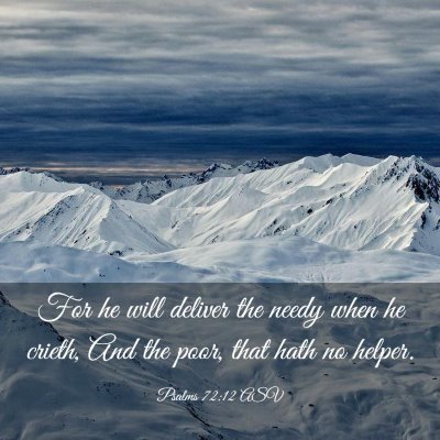 Picture 03 - Psalms 72:12 ASV - For he will deliver the needy when he crieth, And - Bible Verse Picture