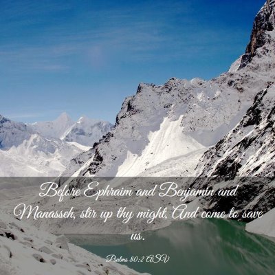 Picture 03 - Psalms 80:2 ASV - Before Ephraim and Benjamin and Manasseh, stir up - Bible Verse Picture