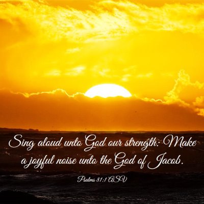 Picture 03 - Psalms 81:1 ASV - Sing aloud unto God our strength: Make a joyful - Bible Verse Picture