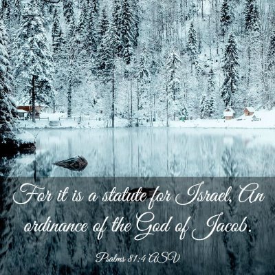 Picture 03 - Psalms 81:4 ASV - For it is a statute for Israel, An ordinance of - Bible Verse Picture