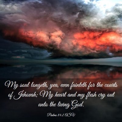 Picture 03 - Psalms 84:2 ASV - My soul longeth, yea, even fainteth for the - Bible Verse Picture