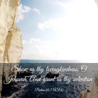 Picture 03 - Psalms 85:7 ASV - Show us thy lovingkindness, O Jehovah, And grant - Bible Verse Picture