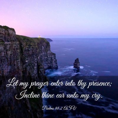 Picture 03 - Psalms 88:2 ASV - Let my prayer enter into thy presence; Incline - Bible Verse Picture