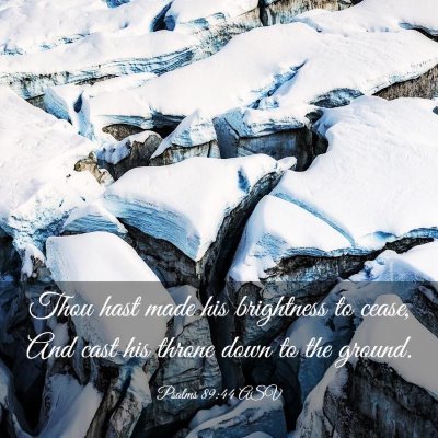 Picture 03 - Psalms 89:44 ASV - Thou hast made his brightness to cease, And cast - Bible Verse Picture