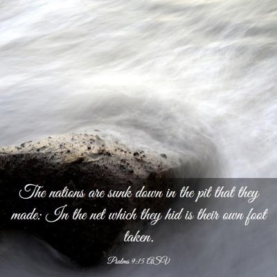 Picture 03 - Psalms 9:15 ASV - The nations are sunk down in the pit that they - Bible Verse Picture
