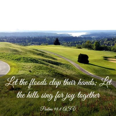 Picture 03 - Psalms 98:8 ASV - Let the floods clap their hands; Let the hills - Bible Verse Picture