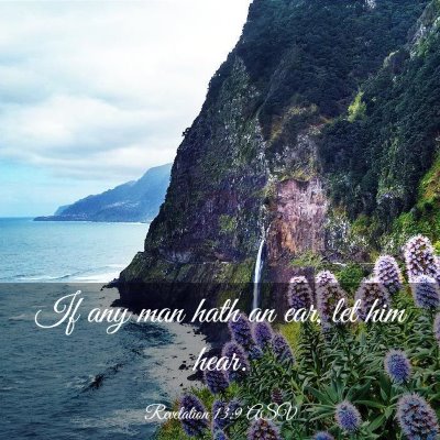 Picture 03 - Revelation 13:9 ASV - If any man hath an ear, let him - Bible Verse Picture