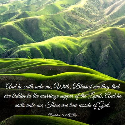 Picture 03 - Revelation 19:9 ASV - And he saith unto me, Write, Blessed are they - Bible Verse Picture