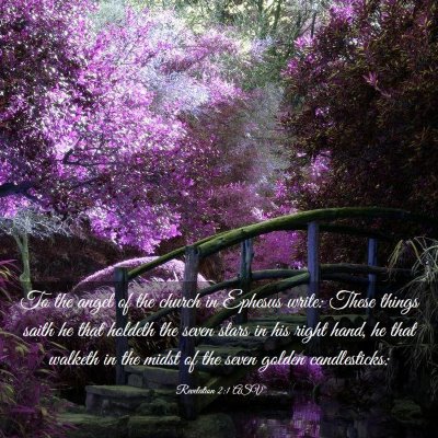 Picture 03 - Revelation 2:1 ASV - To the angel of the church in Ephesus write: - Bible Verse Picture