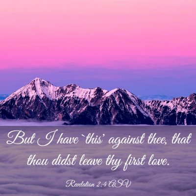 Picture 03 - Revelation 2:4 ASV - But I have `this' against thee, that thou didst - Bible Verse Picture