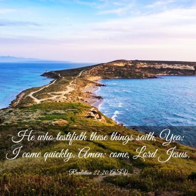 Picture 03 - Revelation 22:20 ASV - He who testifieth these things saith, Yea: I come - Bible Verse Picture