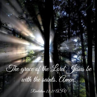 Picture 03 - Revelation 22:21 ASV - The grace of the Lord Jesus be with the saints. - Bible Verse Picture