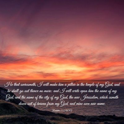 Picture 03 - Revelation 3:12 ASV - He that overcometh, I will make him a pillar in - Bible Verse Picture