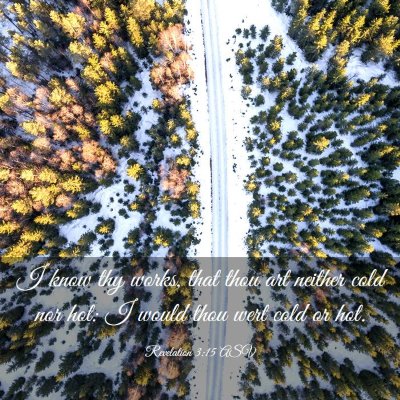 Picture 03 - Revelation 3:15 ASV - I know thy works, that thou art neither cold nor - Bible Verse Picture