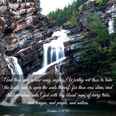 Picture 03 - Revelation 5:9 ASV - And they sing a new song, saying, Worthy art thou - Bible Verse Picture