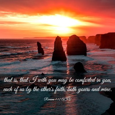 Picture 03 - Romans 1:12 ASV - that is, that I with you may be comforted in you, - Bible Verse Picture